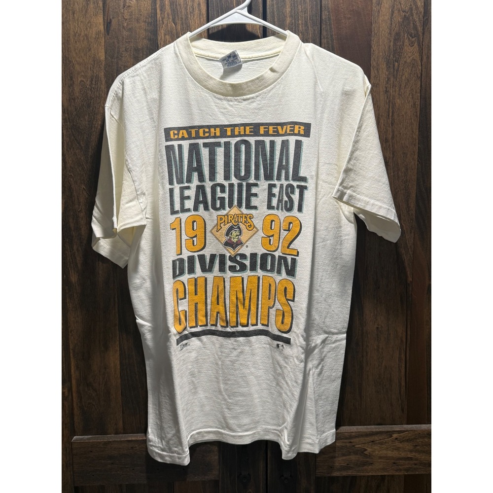 Vintage 1992 Pittsburgh Pirates Salem Sportswear NL East Champs T-Shirt Large